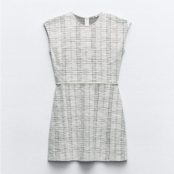 ZARA TEXTURED JACQUARD DRESS - Picture 5 of 6